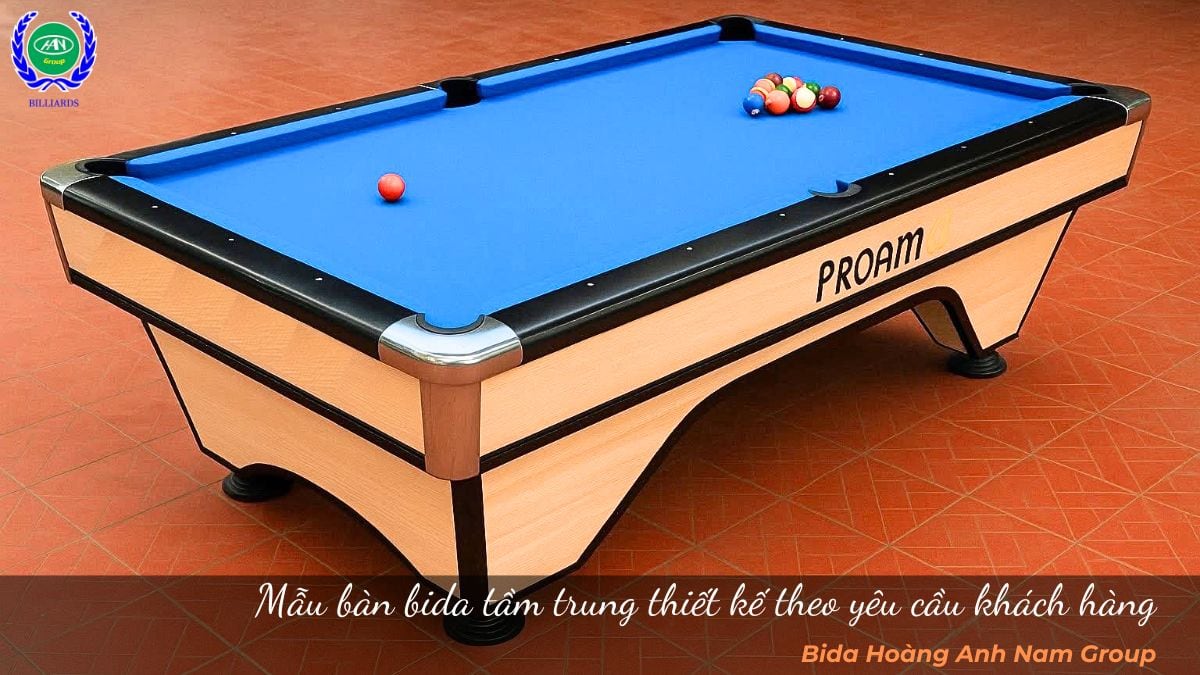 Mẫu bàn bida tầm trung thiết kế theo yêu cầu khách hàng