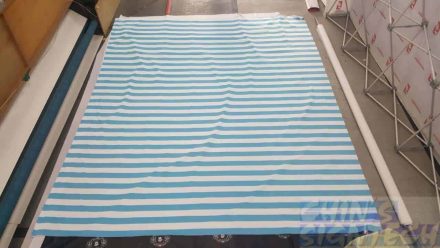 Blue and white stripes 3 x 2.5m photo booth background print on fabric