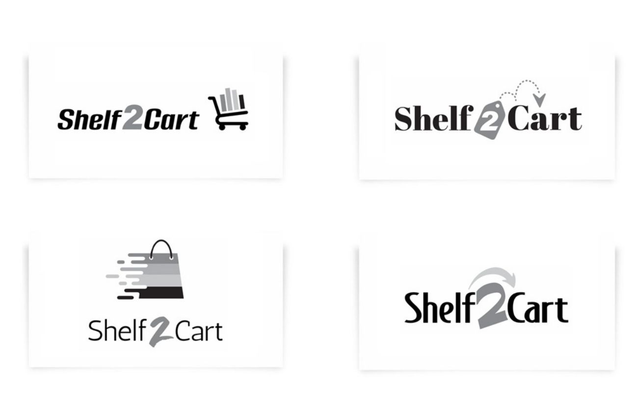 Various logo concepts for Shelf2Cart
