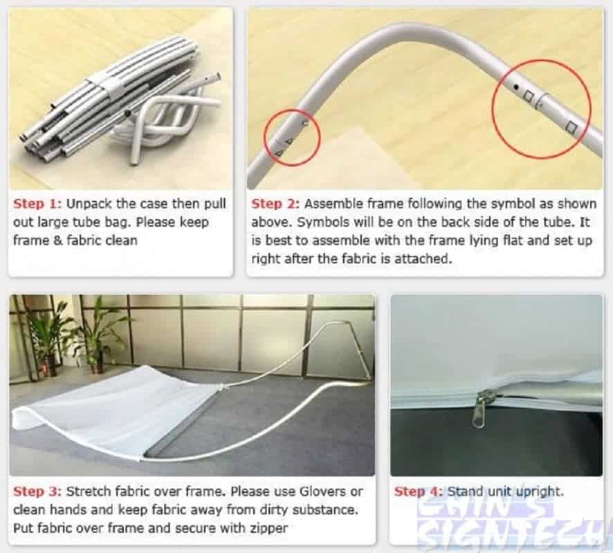 Setup guide on Tension Fabric Display Setup guide on Tension Fabric Display