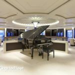 A room filled with furniture and a table