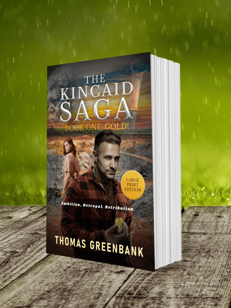 GOLD! An Australian Family Saga Novel The Kincaid Saga Large Print Edition Cover.