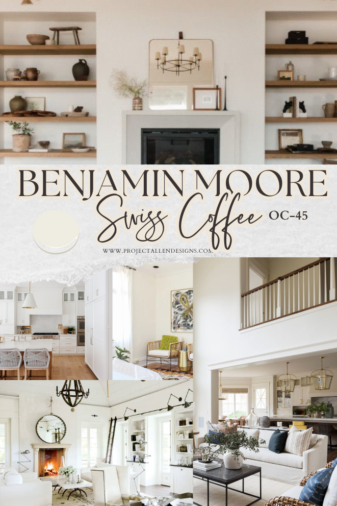 Learn all about Benjamin Moore Swiss Coffee, a warm neutral paint color . See if its the right white paint color for you.