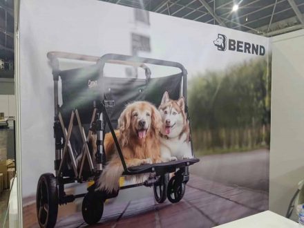 Exhibition booth panel using PVC banner