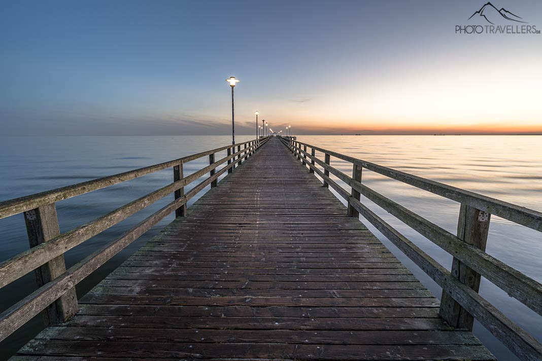 Die Seebrücke Ahlbeck im Morgenlicht