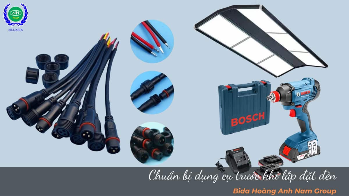 Chuẩn bị dụng cụ trước khi lắp đặt đèn