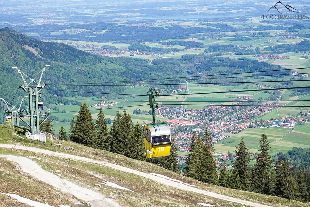 Eine Gondel der Kampenwandseilbahn