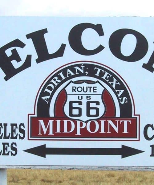 adrian-texas rt66 Midpoint Sign