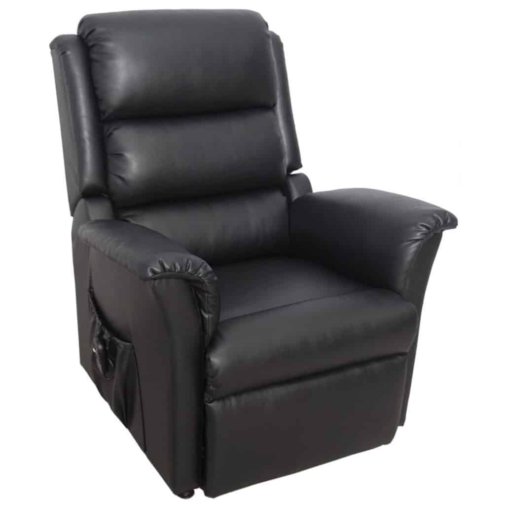 Nevada Anti Microbial PVC Dual Motor Riser Recliner Black