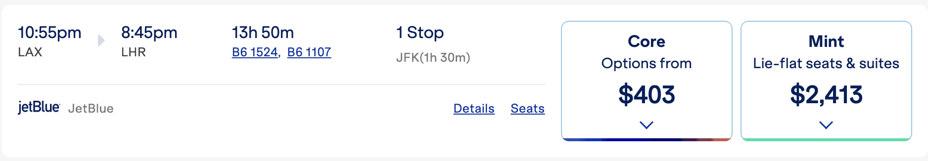 JetBlue Buy Points Up to 130% Bonus Through December 31, 2025 4 The price of the same ticket when paying in cash