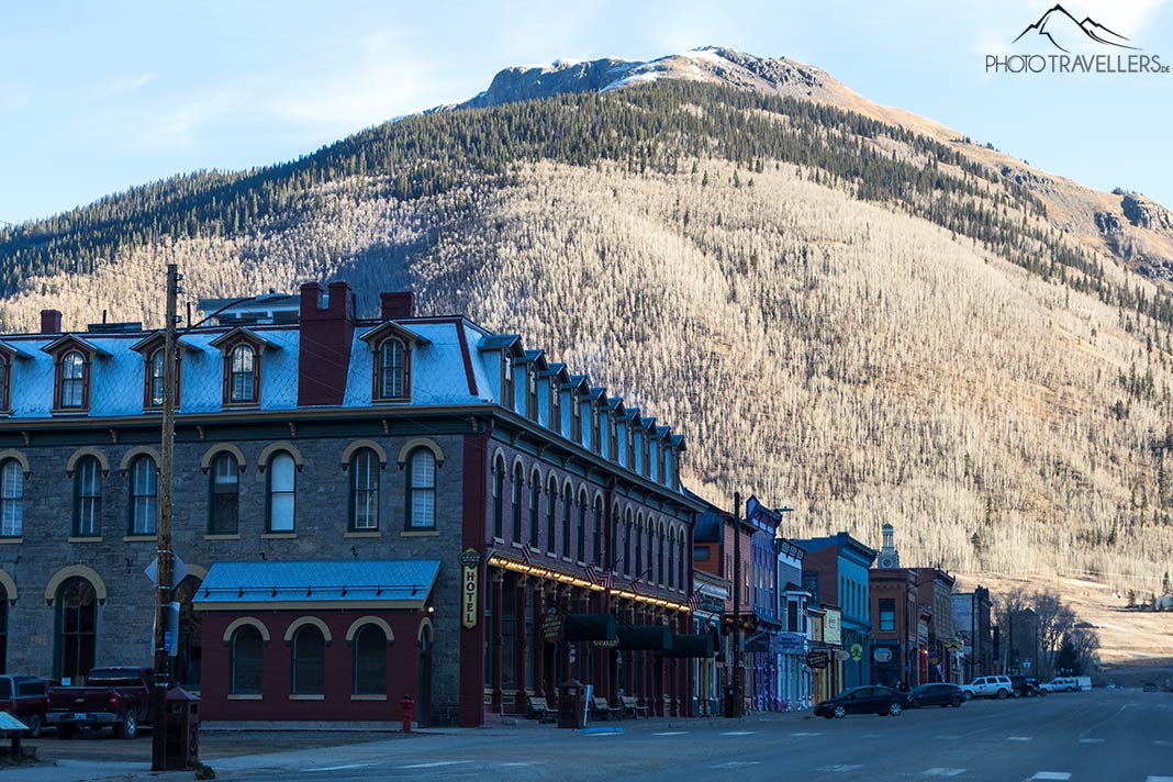 Die Hauptstraße in Silverton in Colorado