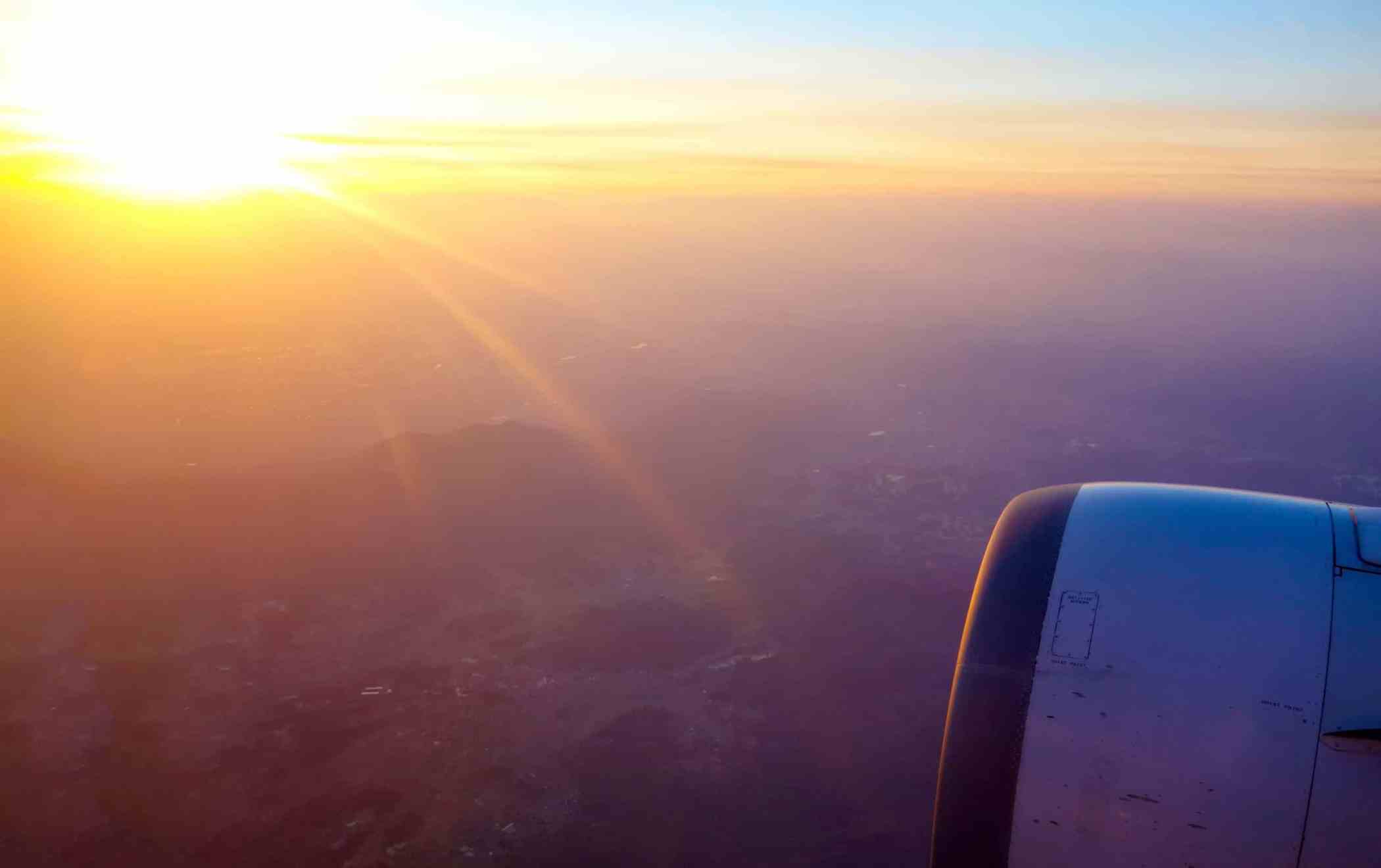 Airplane Sunset