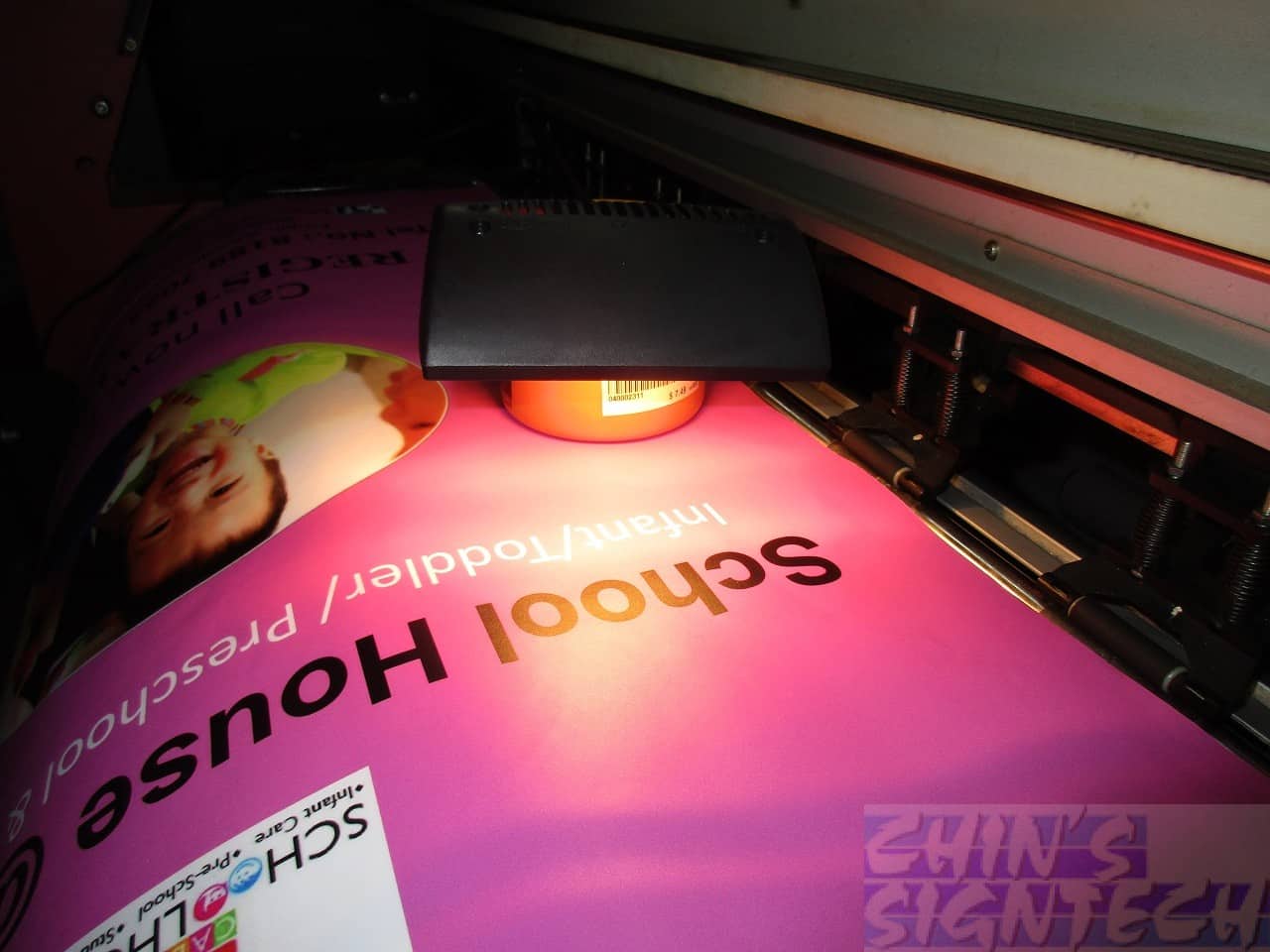 Spotlight shine near Sticker