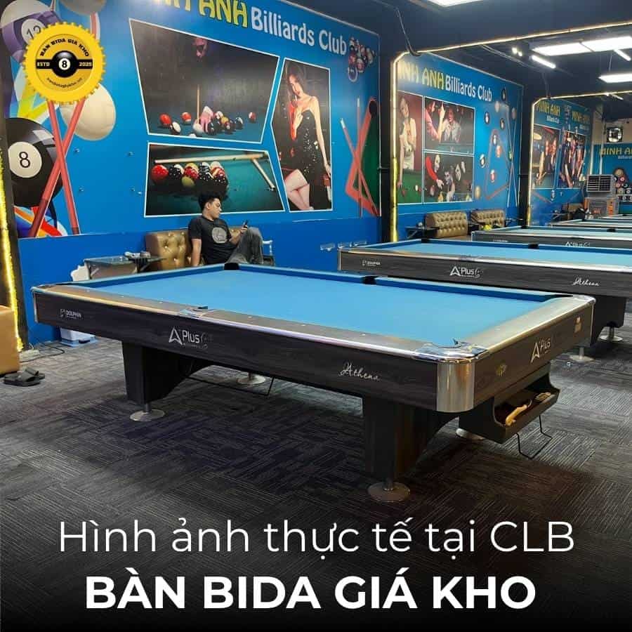 Mua Bàn Bida Aplus Chuẩn Thi Đấu 9 Hình ảnh thực tế tại CLB bàn bida lỗ Aplus Athena
