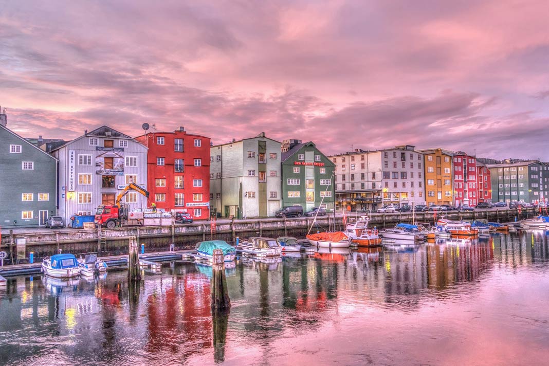 Sonnenuntergang in Trondheim.