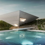 A large pool of water