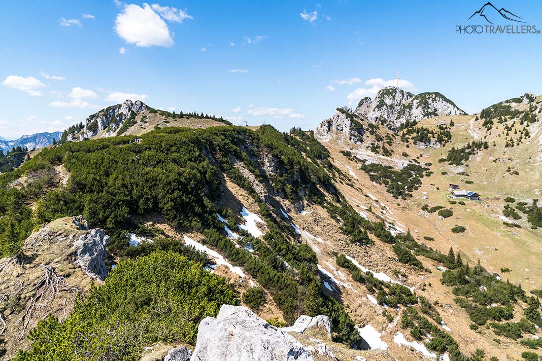 Der Blick auf Lacherspitz und Wendelstein