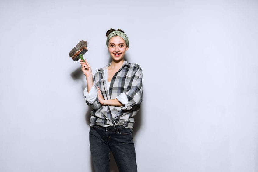 Grundieren mit Quast