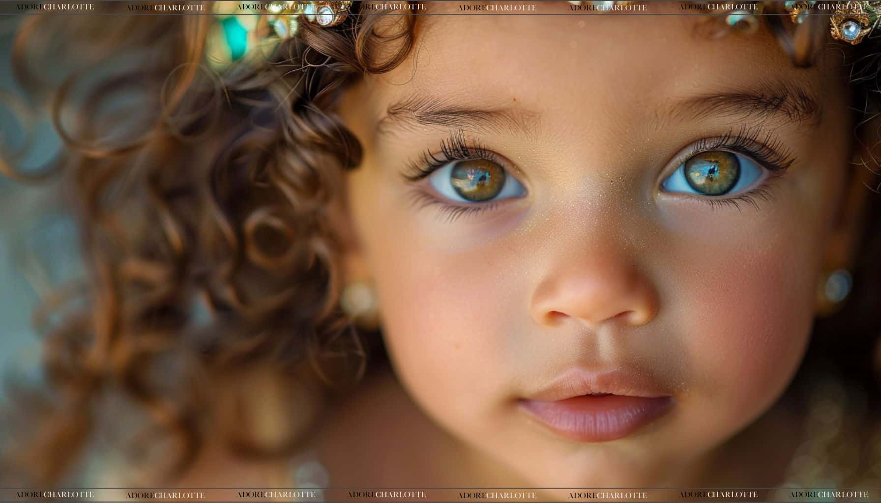 Middle Name for Harlow Beautiful mixed race toddler with curly hair