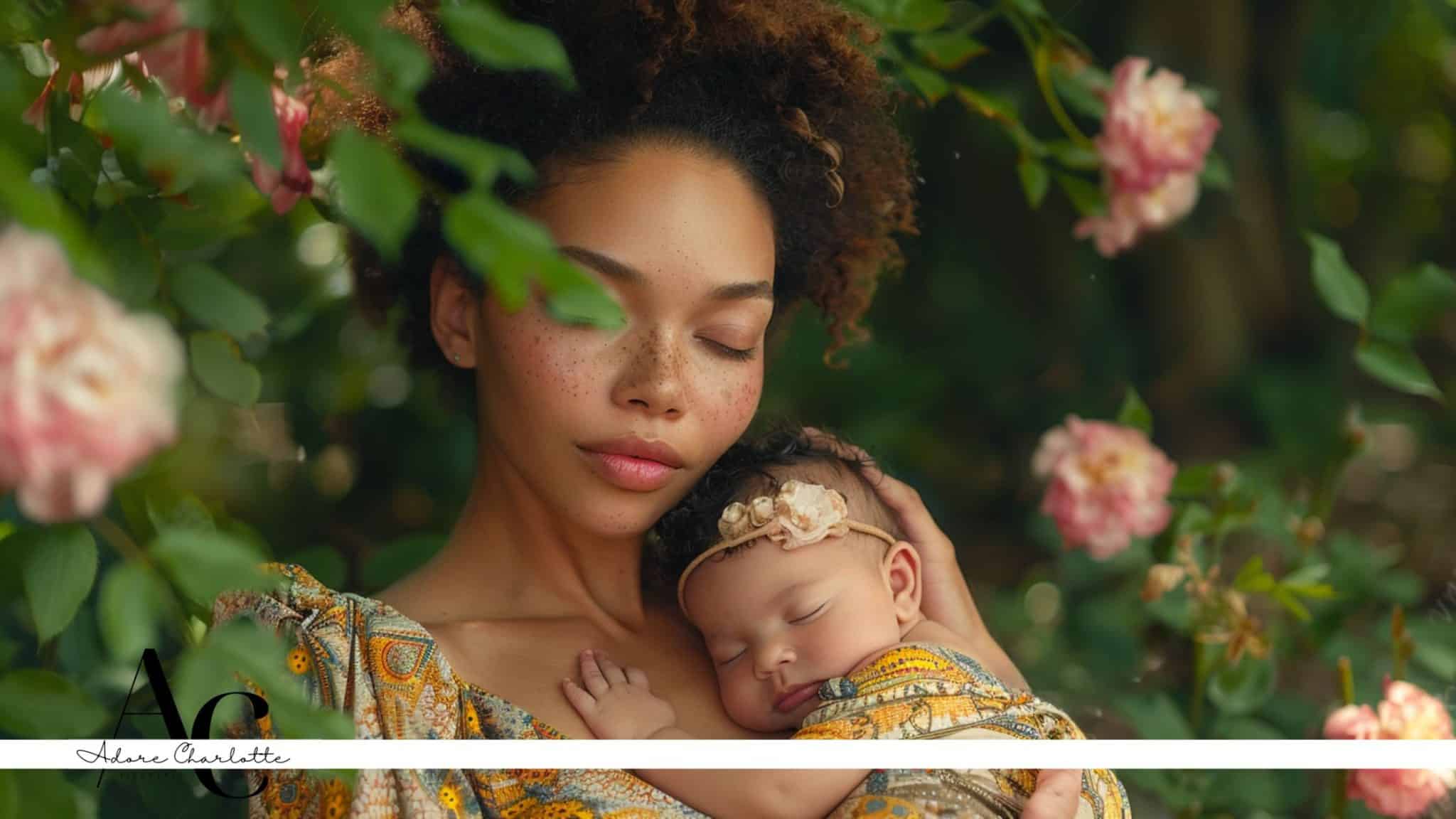 Newborn Sleep Patterns Image - mother and newborn baby.