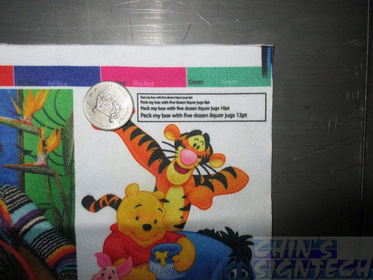 close up well on texts with 20 cents coin