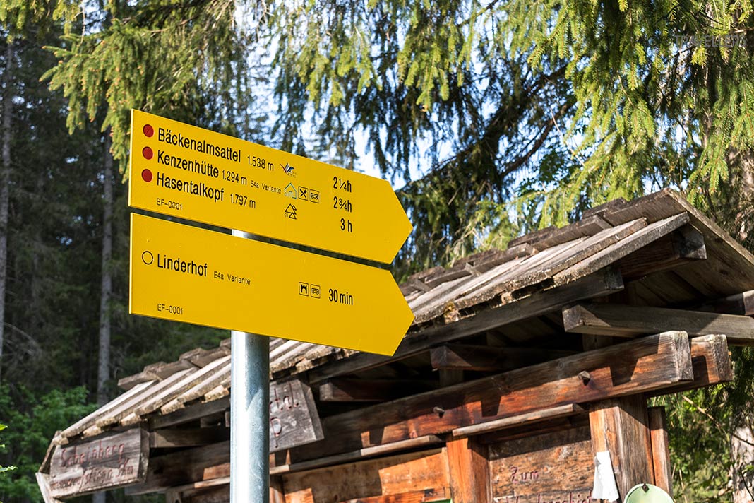 Wegweiser zum Hasentalkopf