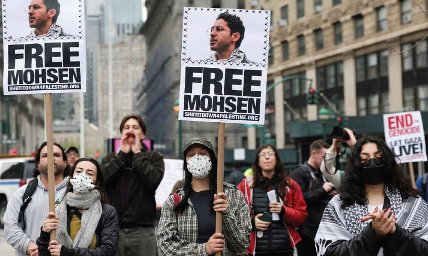Protesters demand release of student in Columbia student deportation case