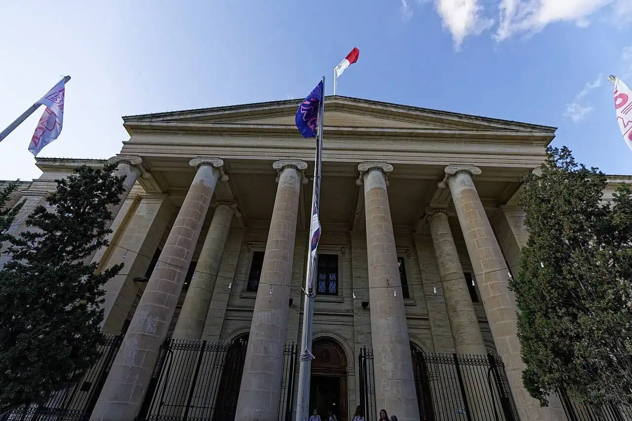 Courts of Justice building on Republic Street, Valletta