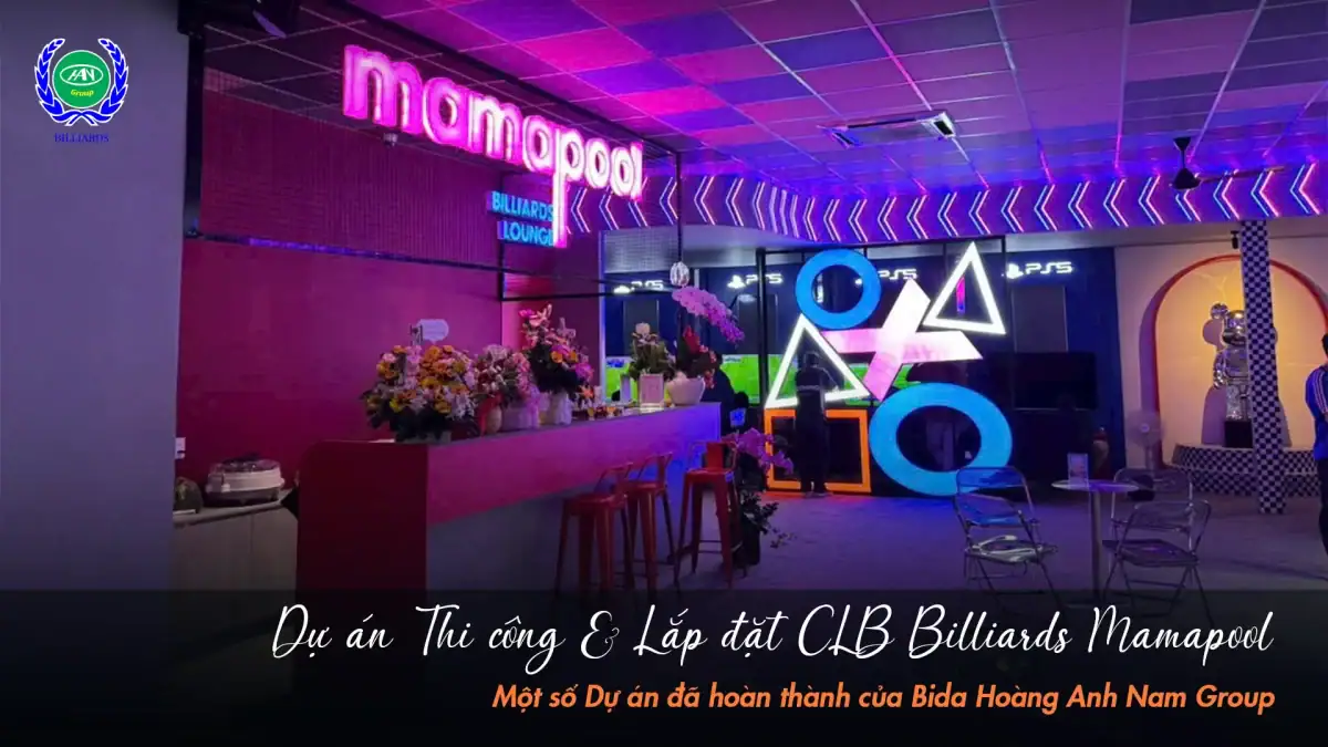 Hình ảnh: Dự án thi công lắp đặt CLB Billiards Mamapool