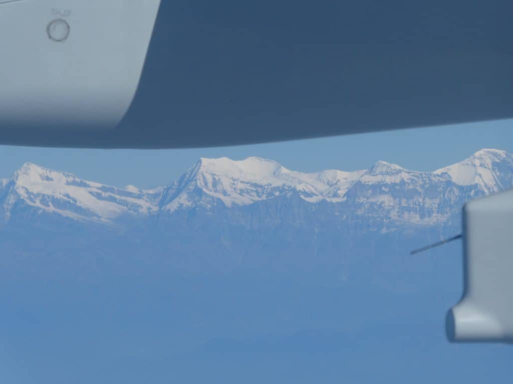 Nepal Day #1 & #2 - Travel & Kathmandu 2 himalayas from qatar plane