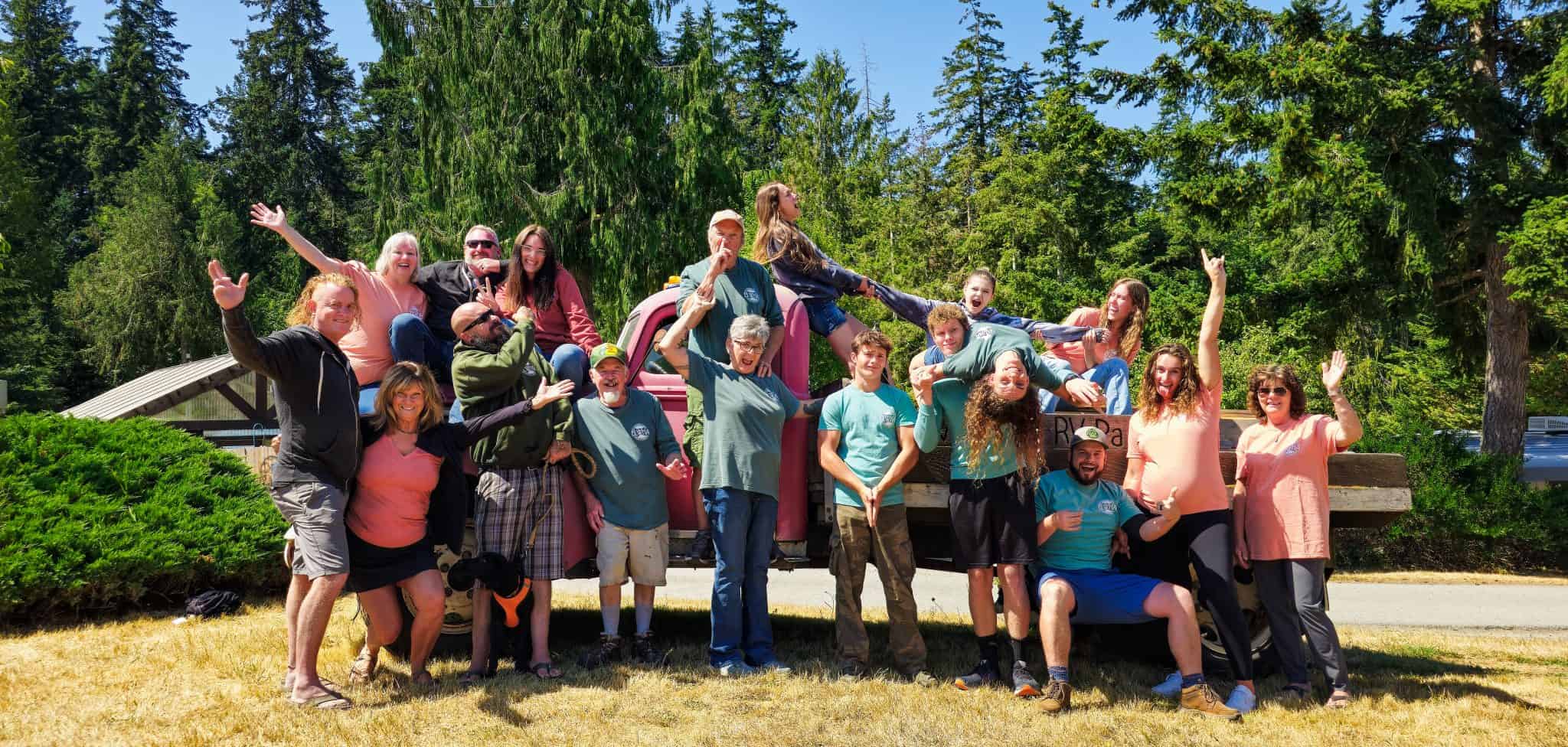 The Team at Elwha RV Park Elwha RV Park team members celebrating together outdoors