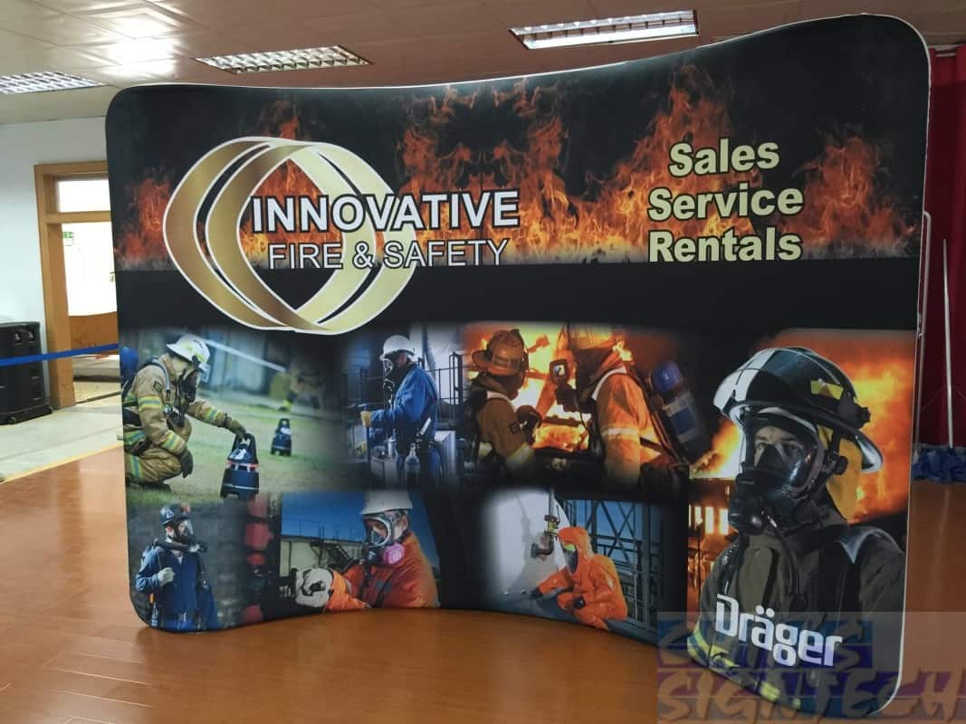 10ft curve Tension Fabric Display system