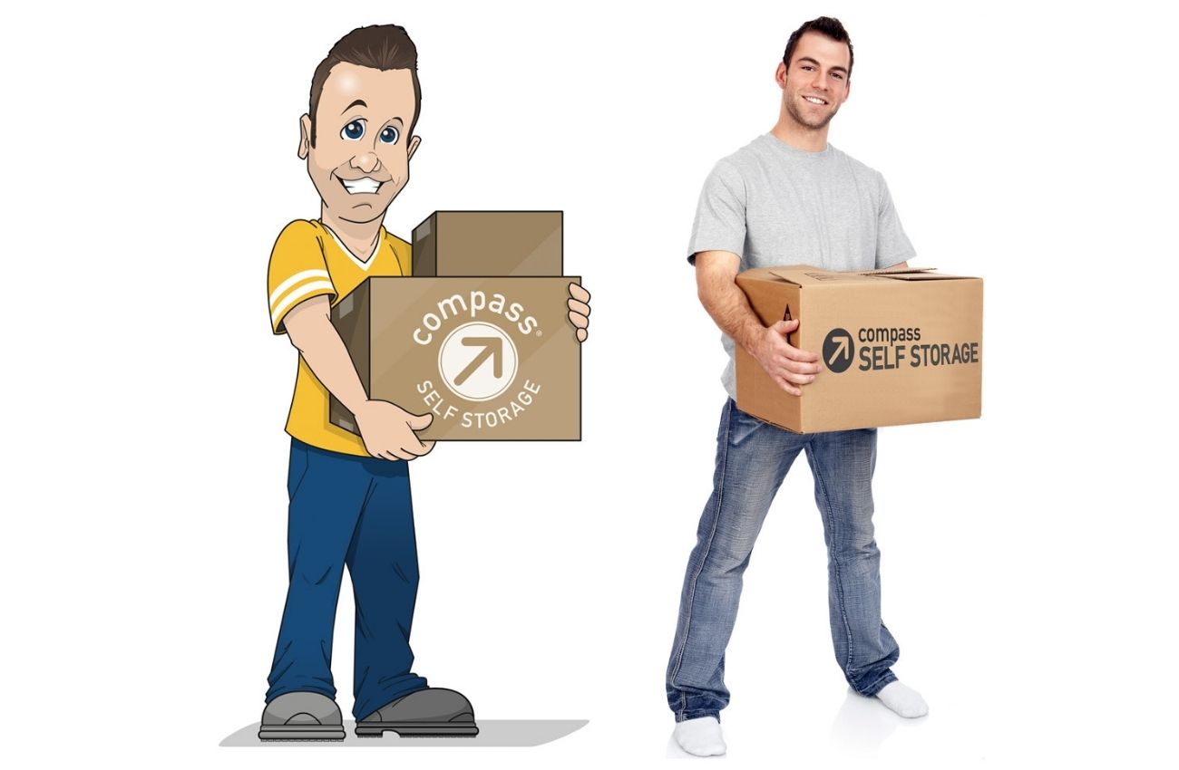 Compass Self Storage caricature