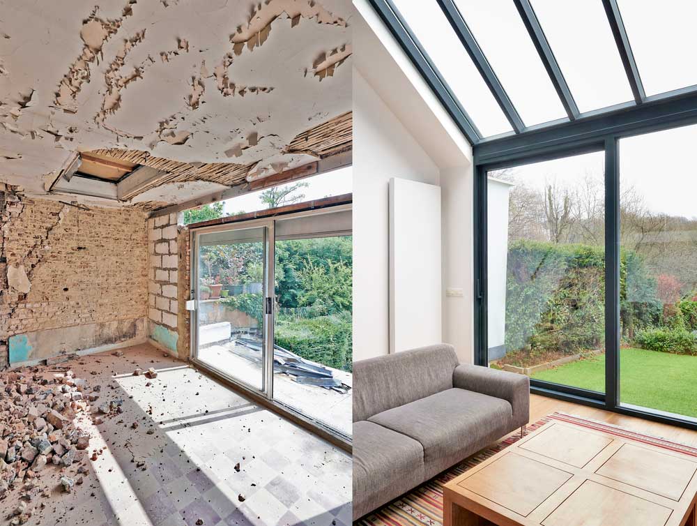 Kernsanierung Wohnzimmer