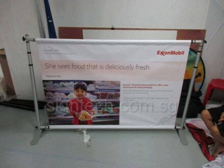 Telescopic Backdrop with PVC Banner for exhibition