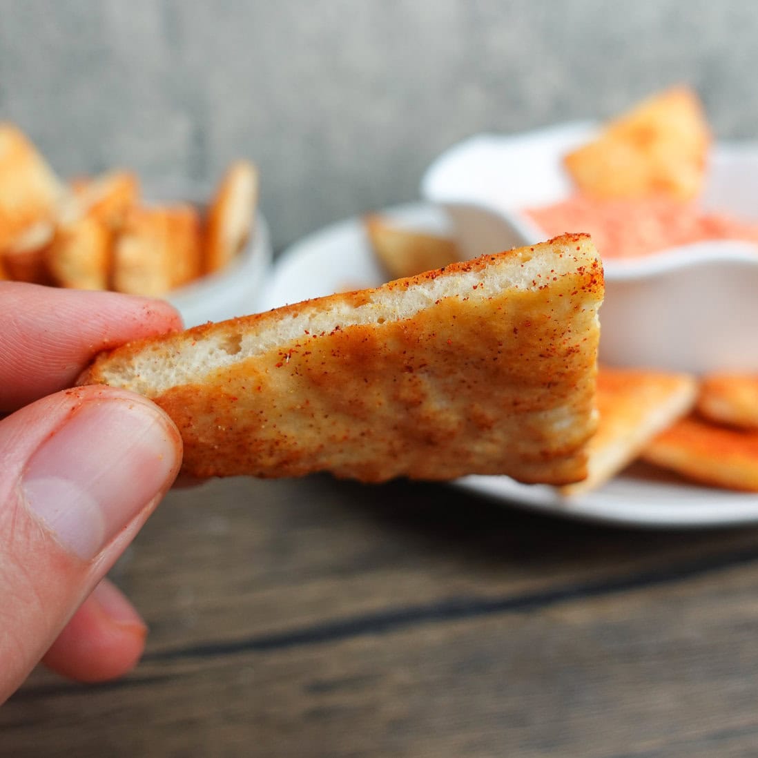 soft pita chips for dipping