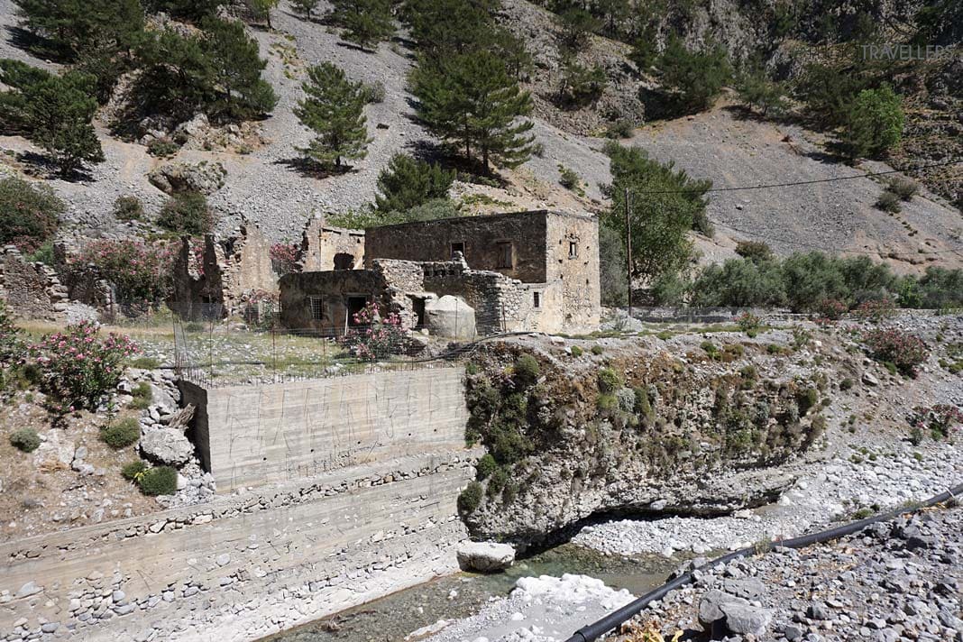 Die Ruinenstadt Palea Agia Roumeli in der Samaria-Schlucht