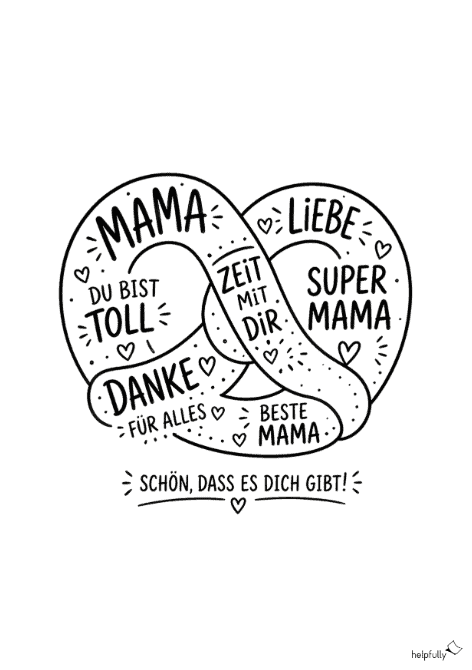 cooles Geschenk für Mama basteln - Brezel mit viel Liebe drin!