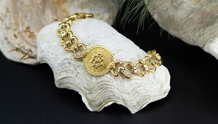 El Monte La Caja de Canarias Subasta marzo 2024 - Pulsera Art Deco oro amarillo