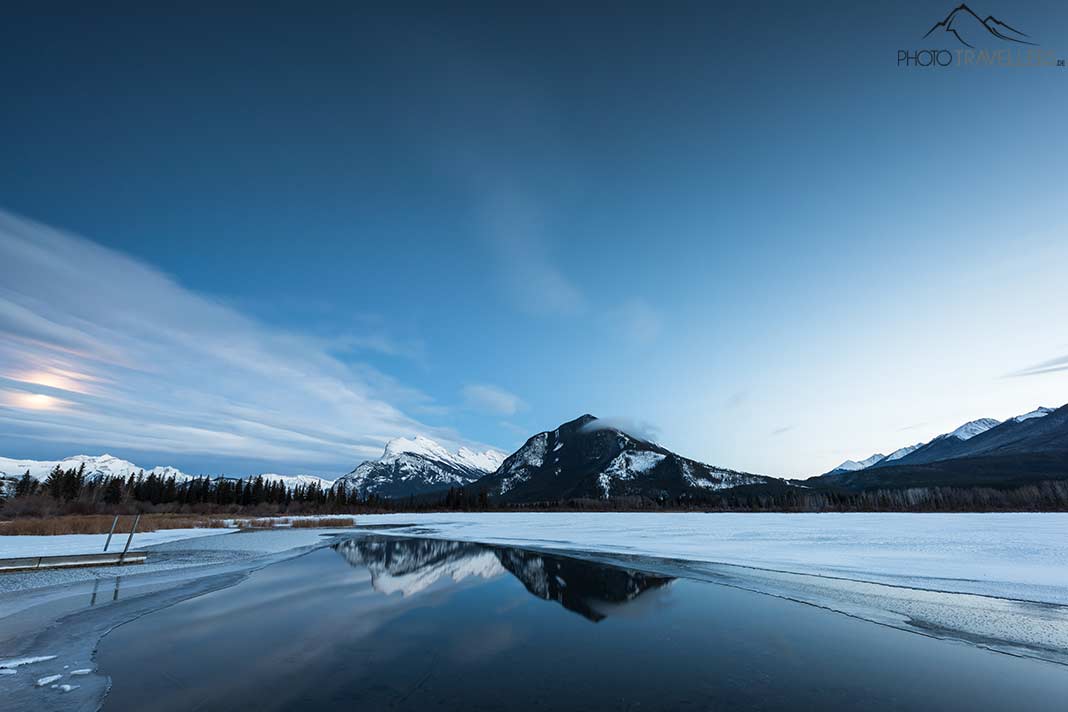 Die Vermillion Lakes im Banff Nationalpark im Winter