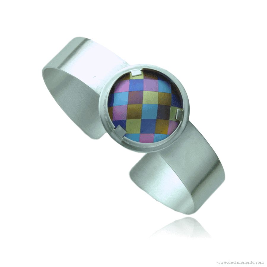 Emilie flöge tribute - Sterling silver and anodized titanium cuff by Decimononic