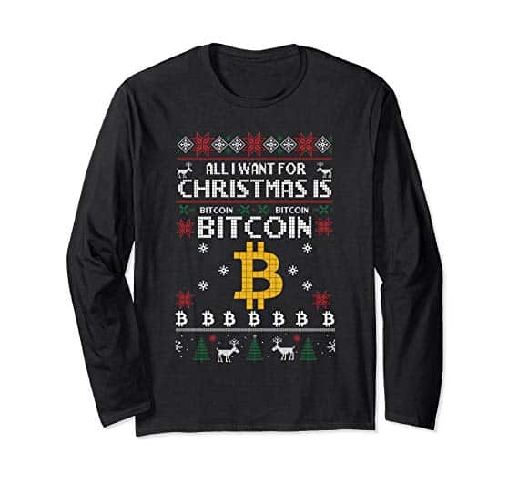 Bitcoin Gift Ideas: All I Want for Christmas Is Crypto! 24 All I want for Christmas is Bitcoin Long Sleeve T Shirt