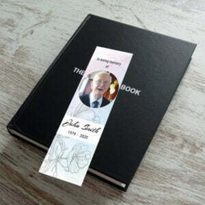 Memorial bookmark printing