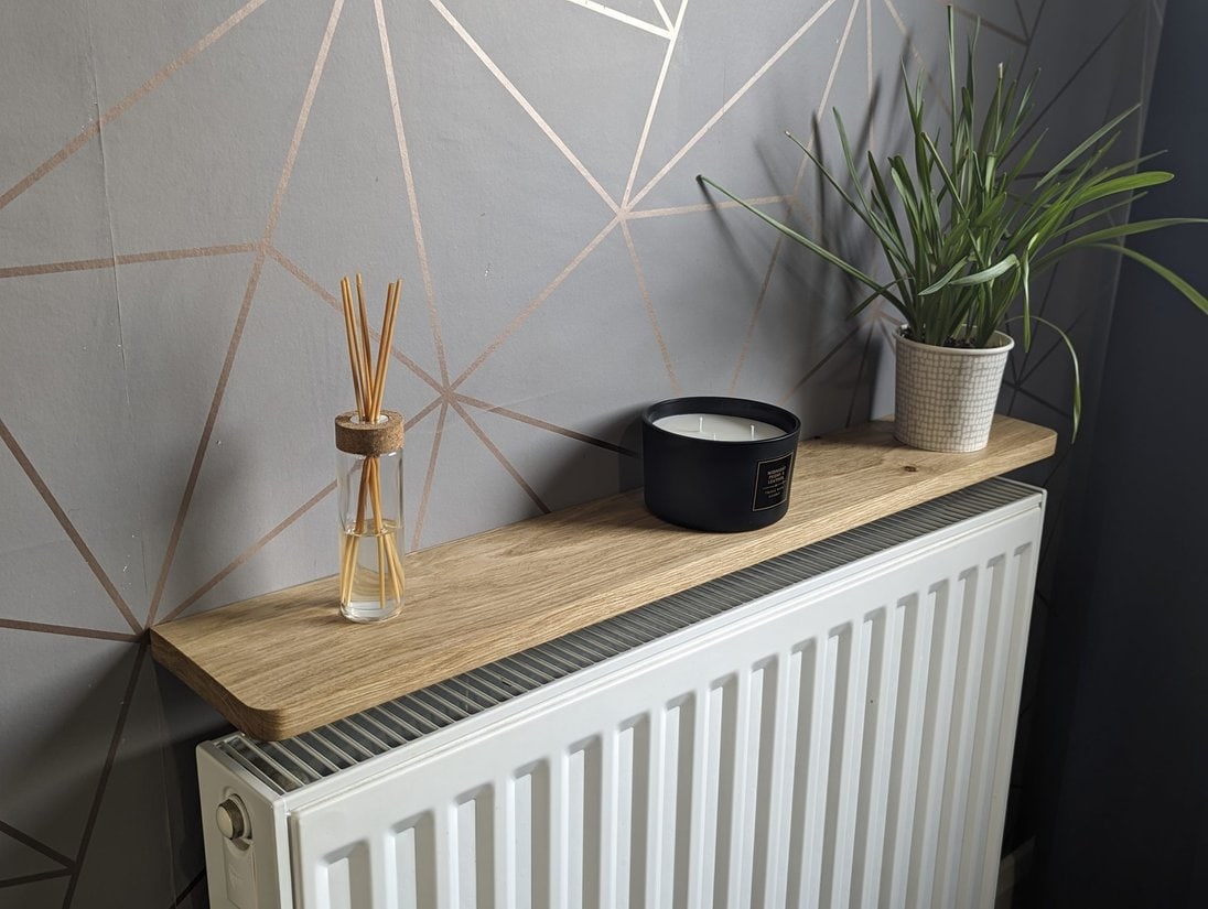 Easy Fit Solid Oak Radiator Shelf