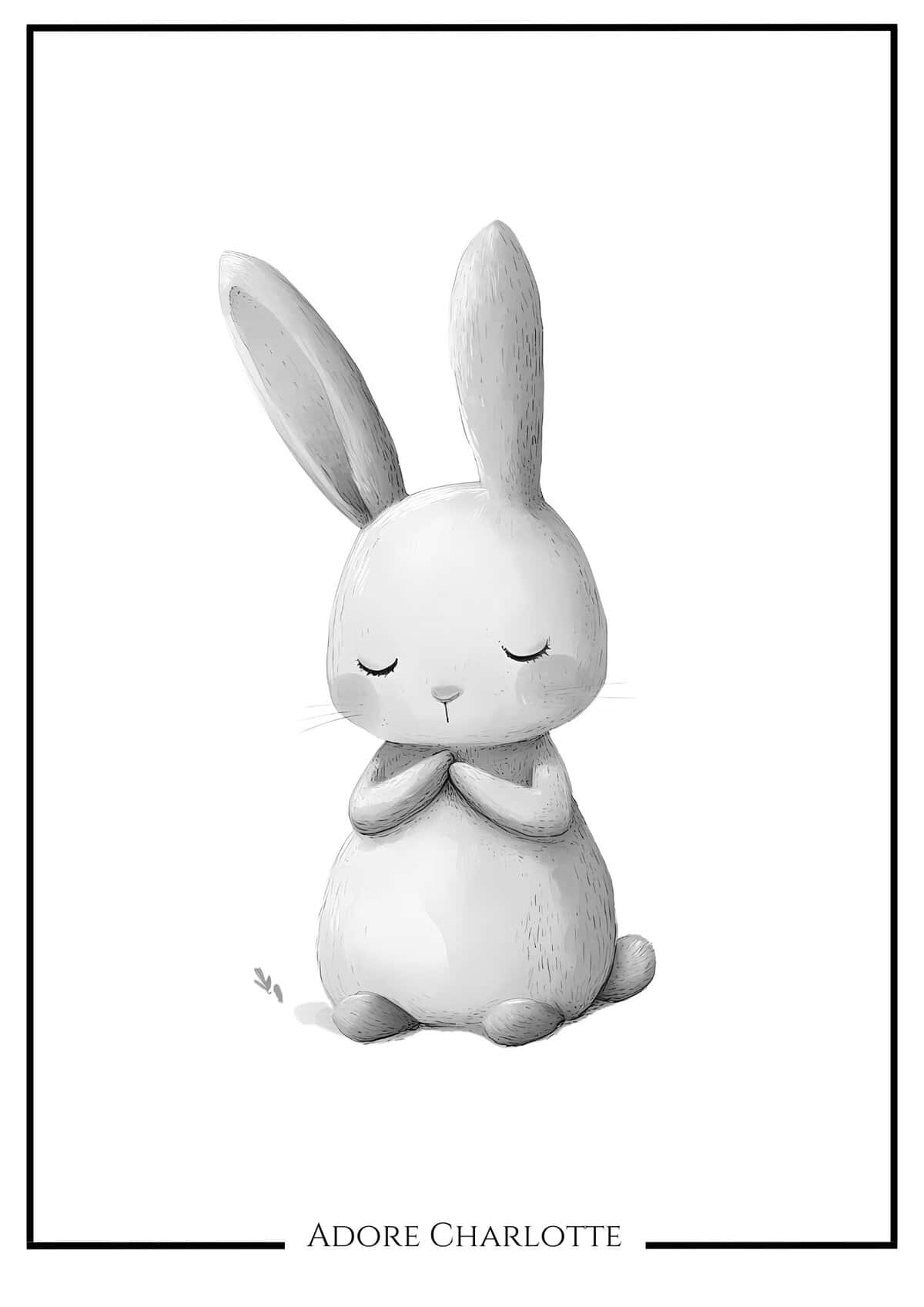 Baby Animals Nursery Wall Art rabbit