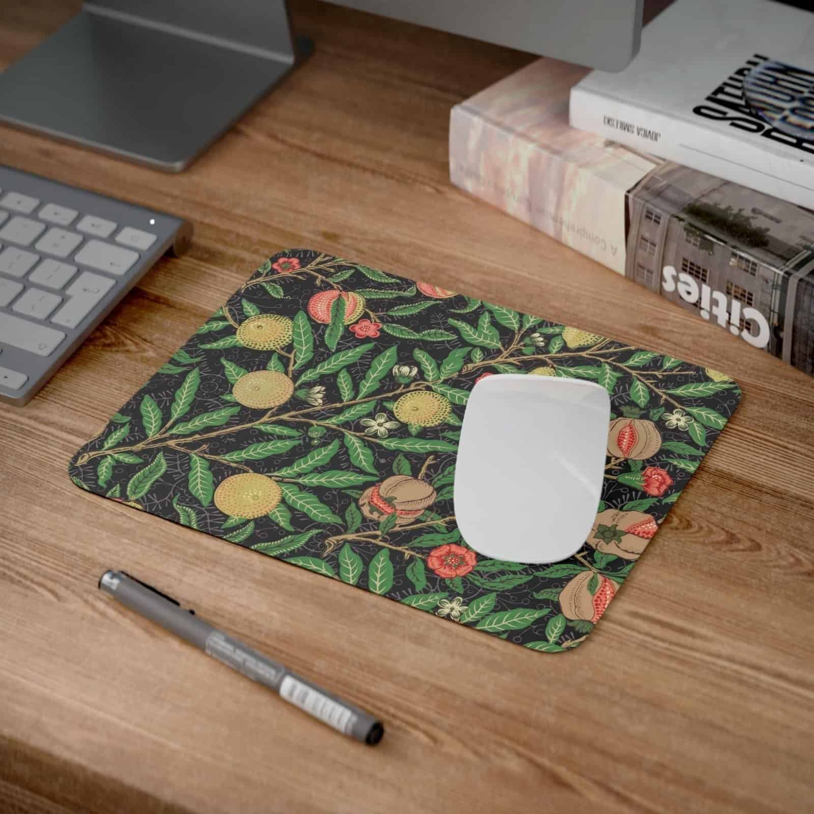 il_fullxfull.6128457056_5vpp.jpg William Morris Mouse Pad - Fruits, Desk Organization, Non-Slip Rubber Base