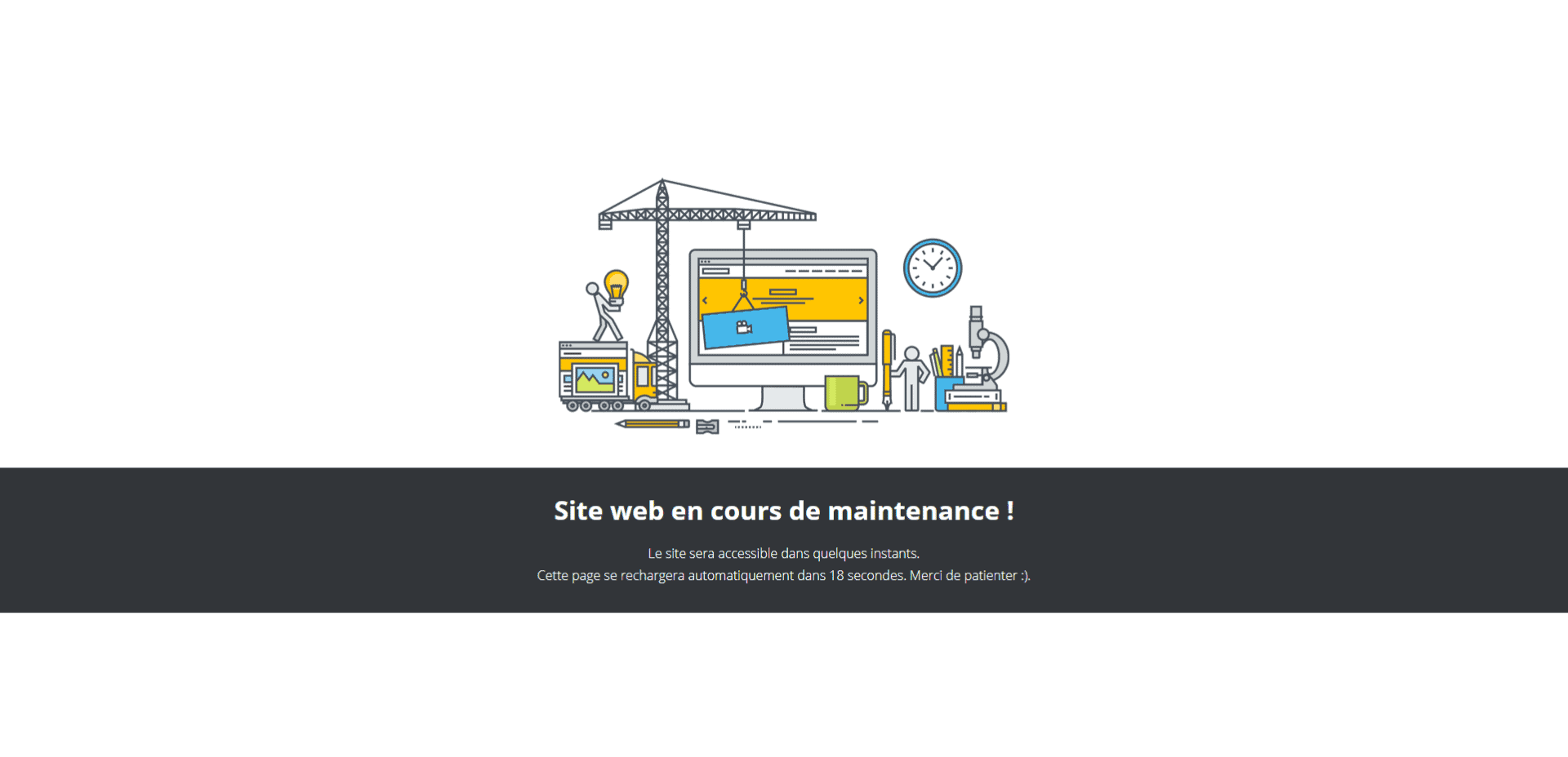 maintenance-blanc Mode maintenance