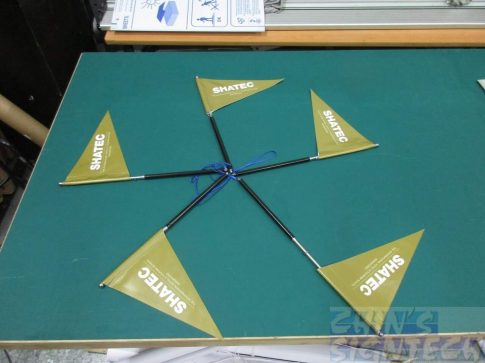 5 Double sided telescopic tour guide flag