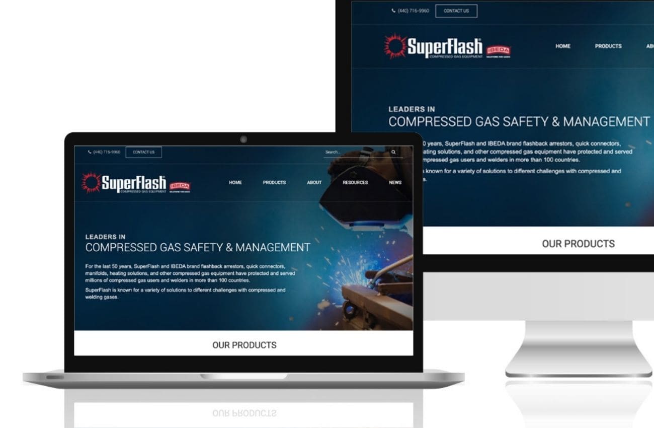 Website for SuperFlash gas safety management