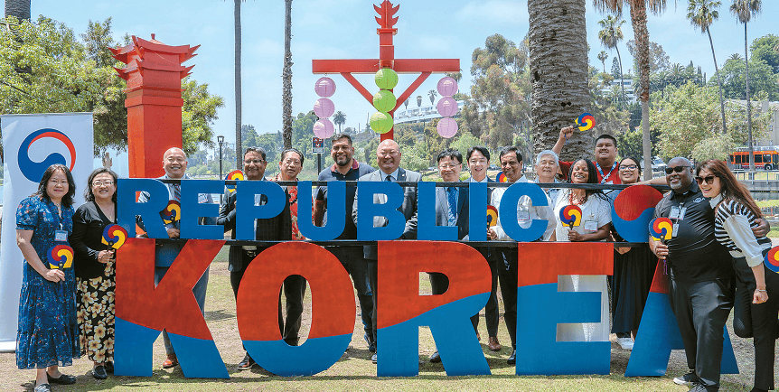 Officials attend Korea Lotus Festival 2024 preview event at Echo Park